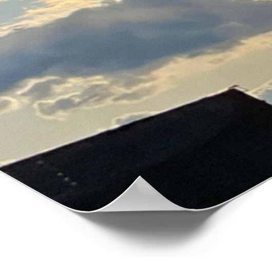 Sonnenlicht durch Wolken Poster (Ecke)