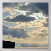 Sonnenlicht durch Wolken Poster (Vorne)