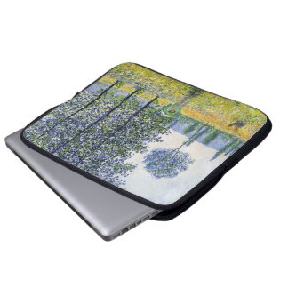 Sonnenlicht-Effekt unter den Pappeln Claude Monet Laptopschutzhülle