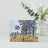 Sonnenlicht-Effekt unter den Poplars, Impressionis Postkarte (Stehend Vorderseite)