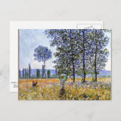Sonnenlicht-Effekt unter den Poplars, Impressionis Postkarte (Vorne/Hinten)