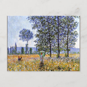 Sonnenlicht-Effekt unter den Poplars, Impressionis Postkarte