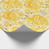 Sonnenlicht: Eine gelbe und weiße Hochzeit Geschenkpapier (Ecke)