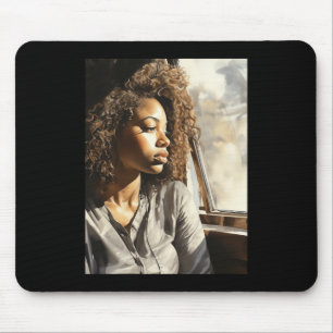 Sonnenlicht - Eine schwarze Frau stürmt aus Mousepad