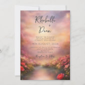 Sonnenlicht flüstert durch Blume, die Hochzeit mal Einladung (Vorderseite)