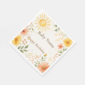 Sonnenlicht Geburtstags-Lunch-Servietten Serviette (Ecke)