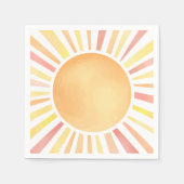 Sonnenlicht Gelborange Sonne Serviette (Vorderseite)