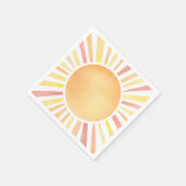 Sonnenlicht Gelborange Sonne Serviette (Ecke)