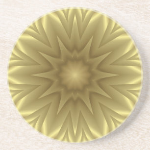 Sonnenlicht: Golden Yellow Floral Template Getränkeuntersetzer