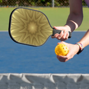 Sonnenlicht: Golden Yellow Floral Template Pickleball Schläger