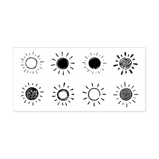 Sonnenlicht Gummistempel (Prägung)