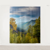 Sonnenlicht // Herbstfarbenwald Wandteppich (Vorderseite)