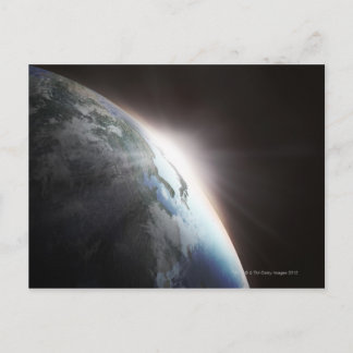Sonnenlicht hinter der Erde 2 Postkarte