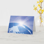 Sonnenlicht hinter der Erde Karte (Gelbe Blume)