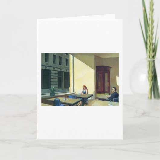Sonnenlicht in Cafeteria - Edward Hopper Karte (Vorderseite)