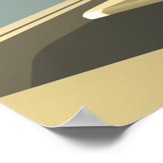 Sonnenlicht in einer Cafeteria Poster (Ecke)