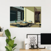 Sonnenlicht in einer Cafeteria Poster (Heimbüro)