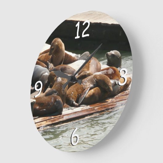 Sonnenlicht in San Francisco Große Wanduhr (Winkel)