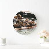 Sonnenlicht in San Francisco Große Wanduhr (Zuhause)