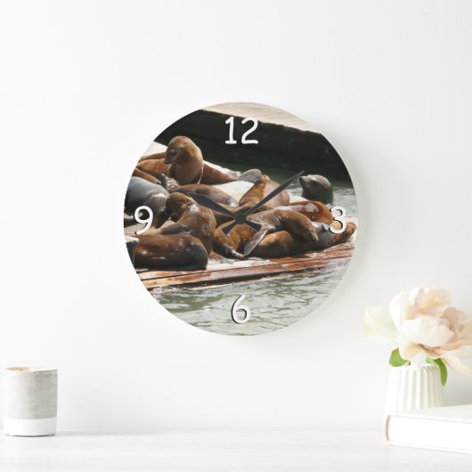 Sonnenlicht in San Francisco Große Wanduhr (Zuhause)