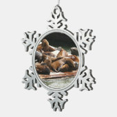 Sonnenlicht in San Francisco Schneeflocken Zinn-Ornament (Rechts)