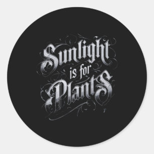 Sonnenlicht ist für Pflanzen Runder Aufkleber