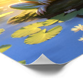 Sonnenlicht: Majestic Frog Relaxen auf Lillypa Poster (Ecke)