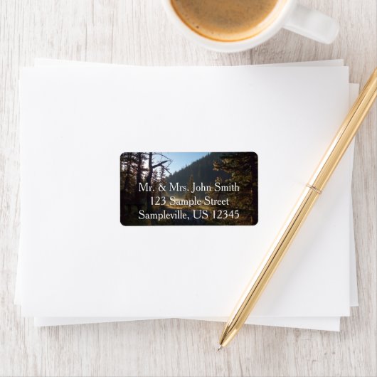 Sonnenlicht Mattierte Pine Treatments am Lago Magg Adressaufkleber (Insitu)