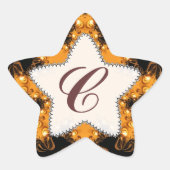 Sonnenlicht Monogram Earth Star Aufkleber (Vorderseite)