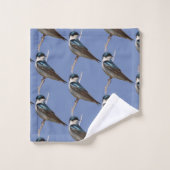 Sonnenlicht Profil eines Baumschlucks Songbird Badhandtuch Set (Waschlappen)