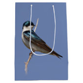 Sonnenlicht Profil eines Baumschlucks Songbird Mittlere Geschenktüte (Rückseite)