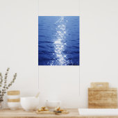Sonnenlicht Reflexion auf geripptem Wasser, voller Poster (Küche)