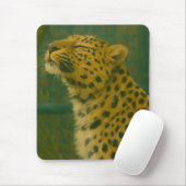 Sonnenlicht - Ruhender Leopard im Waldlicht Mousepad (Mit Mouse)