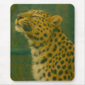 Sonnenlicht - Ruhender Leopard im Waldlicht Mousepad (Vorne)