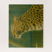 Sonnenlicht - Ruhender Leopard im Waldlicht Puzzle (Vertikal)