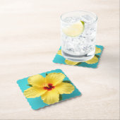 Sonnenlicht Schönheit: Lebhafter, gelber Hibiskus Untersetzer (Vor Ort)