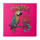 Sonnenlicht Schönheit: Papagei in einem tropischen Fliese (Vorderseite)