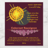 Sonnenlicht Sieg über Dunkelheit Feier lustig Weinetikett (Einzelnes Label)