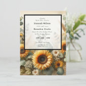 Sonnenlicht Sommersonnenblumen blühen Einladung (Stehend Vorderseite)