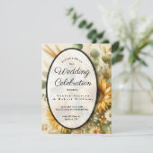 Sonnenlicht Sommersonnenblumen blühen Einladung (Stehend Vorderseite)