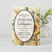 Sonnenlicht Sommersonnenblumen blühen Einladung (Stehend Vorderseite)