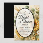 Sonnenlicht Sommersonnenblumen blühen Einladung (Vorne/Hinten)