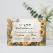 Sonnenlicht Sommersonnenblumen blühen RSVP Karte (Stehend Vorderseite)