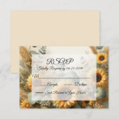 Sonnenlicht Sommersonnenblumen blühen RSVP Karte (Vorne/Hinten)