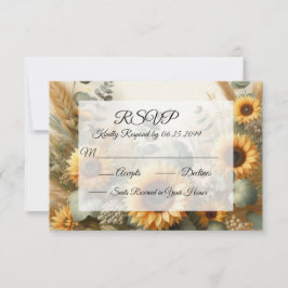 Sonnenlicht Sommersonnenblumen blühen RSVP Karte