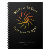 Sonnenlicht Sonnenlicht Inspiriertes Sprichwort Notizblock (Vorderseite)