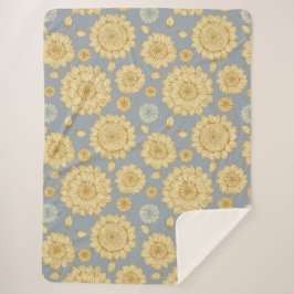 Sonnenlicht Stille II in Soft Blue Gray Sherpadecke