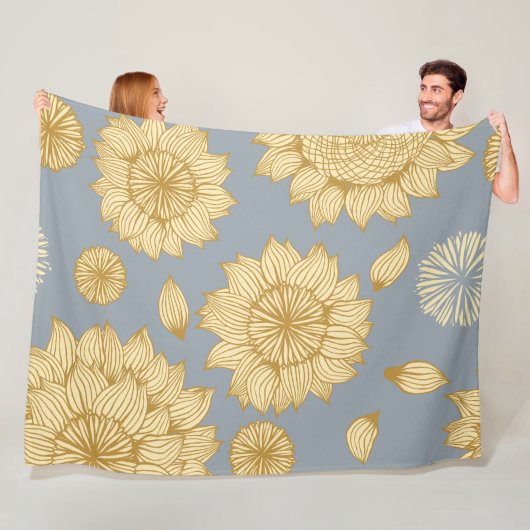 Sonnenlicht Stille in Weich Blau Grau Fleecedecke (Beispiel)