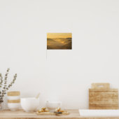 Sonnenlicht strahlt am Nebel Poster (Küche)