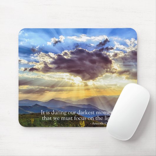 Sonnenlicht-Streaming Thru Wolken Inspiration Zita Mousepad (Mit Mouse)